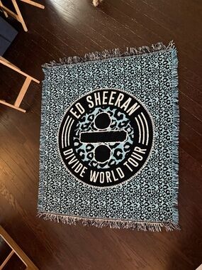 Ed Sheeran Divide World Tour Blue Leopard Throw Blanket